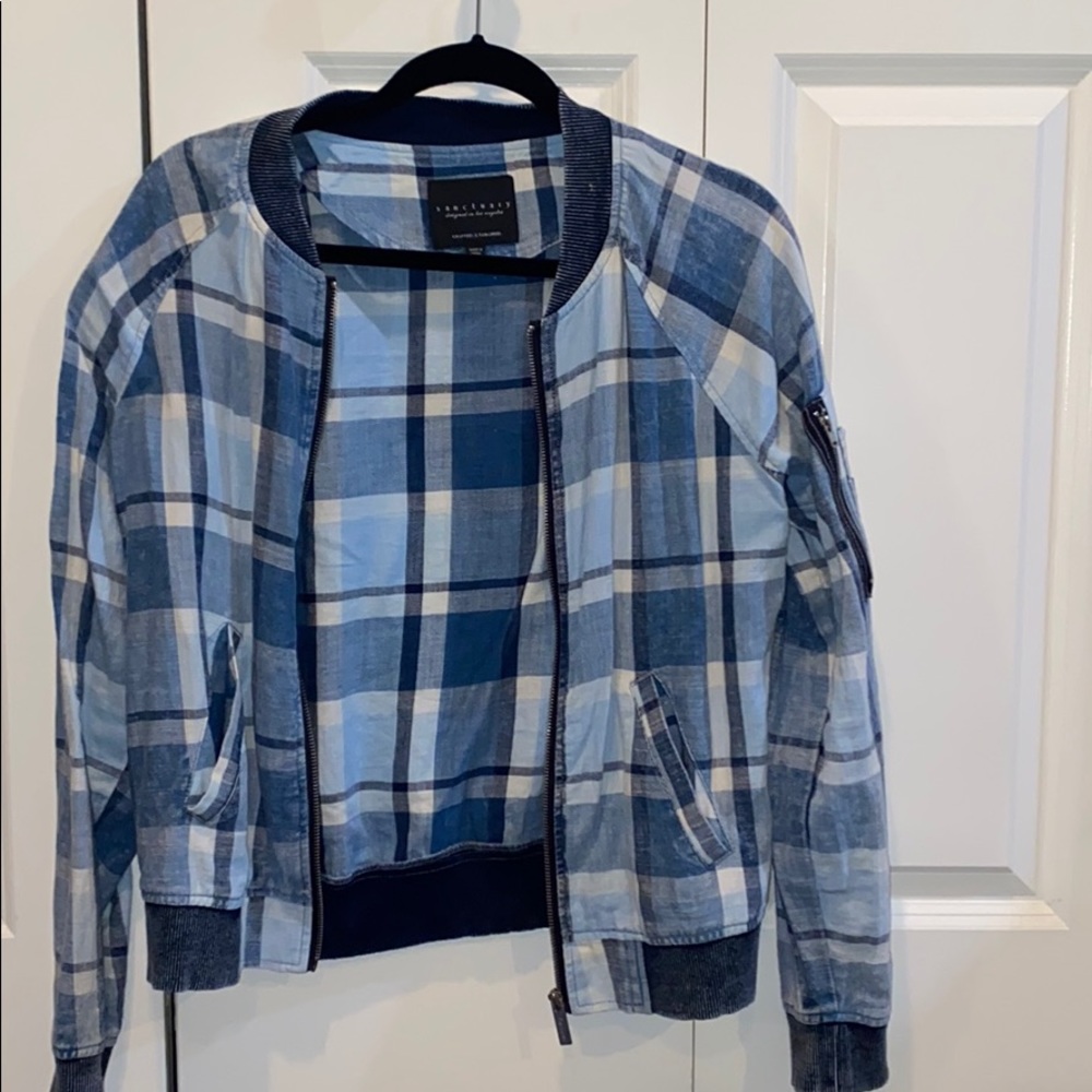 Sanctuary plaid lightweight bomber